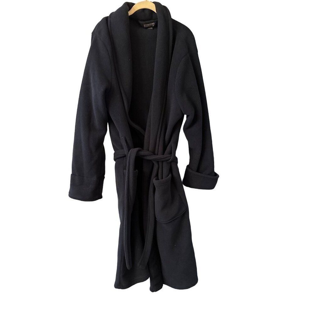 Lands End Mens Polartec Fleece Robe Belted Size 38-40 Made In USA Warm & Comfort